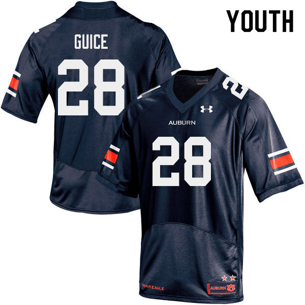 Youth #28 Devin Guice Auburn Tigers College Football Jerseys Sale-Navy